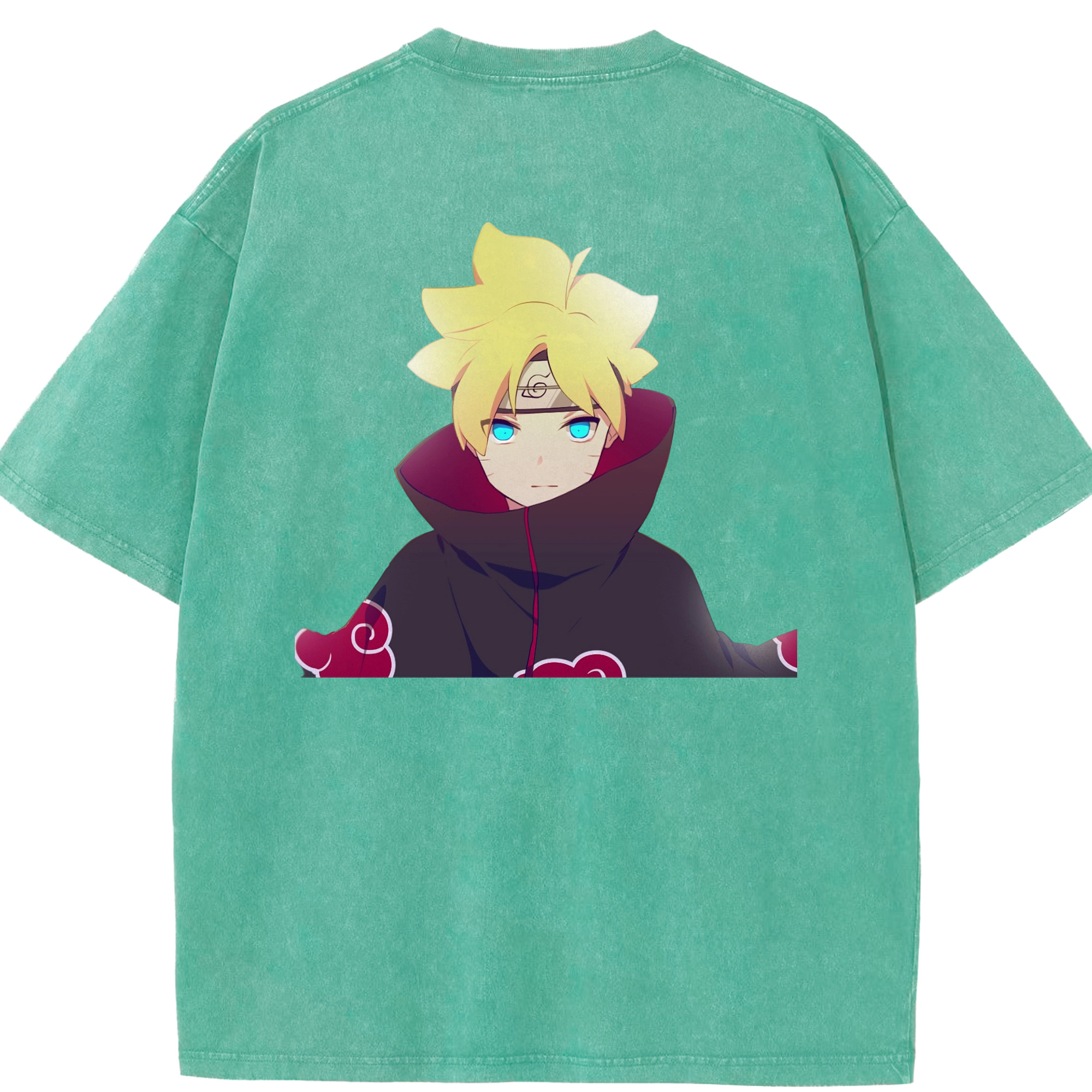 （画像用） NARUTO -ナルト- うずまき ボルト Uzumaki Boruto 綿100% ヴィンテージ風 半袖Tシャツ（背面プリント）